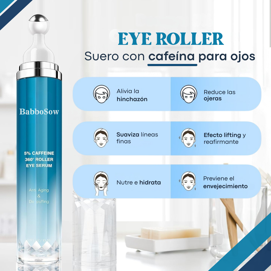 Serum EYE ROLLER Cafeina 5 Gel Contorno De Ojos