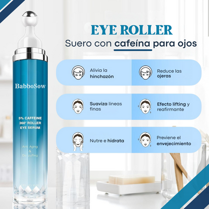 Serum EYE ROLLER Cafeina 5 Gel Contorno De Ojos